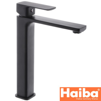 Змішувач для умивальника HAIBA Kubus BLACK Chr-001 (high)