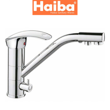 Змішувач для кухні ялинка з додатковим краном HAIBA Mars (Chr-021)