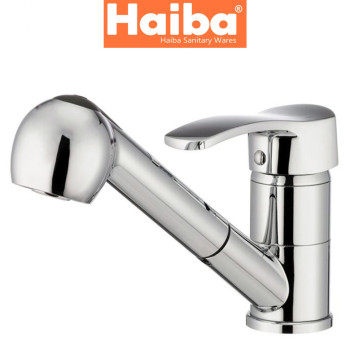Змішувач для кухні ялинка з лійкою HAIBA FOCUS (Chr-014)