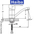 Змішувач для умивальника ялинка на гайці HAIBA CEBA (Chr-555) 15cm