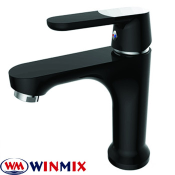 Змішувач для умивальника на гайці Winmix Premium Tiger Black (чорний) (Chr-001), Польща