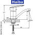 Змішувач для умивальника ялинка на гайці HAIBA DISK (Chr-555) 15cm