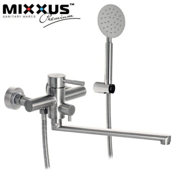 Змішувач для ванни довгий ніс MIXXUS Sus-006 EURO, Польща (нержавіюча сталь) +