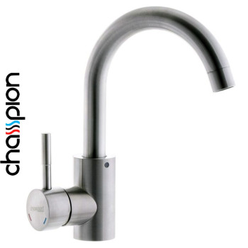 Змішувач для умивальника Champion SUS 001-C з нерж. сталі (Chr-001)