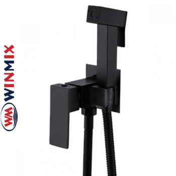 Змішувач для гігієнічного душу чорний Winmix KUB Black (Chr-333)
