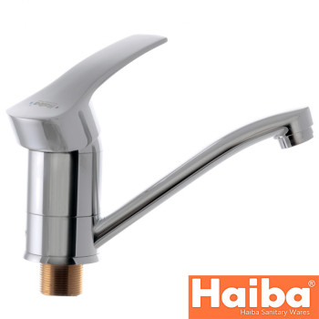 Змішувач для умивальника ялинка на гайці HAIBA ONIX Chr-555 15cm