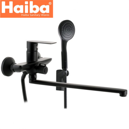 Змішувач для ванни HAIBA ALEX Black EURO (Chr-006)