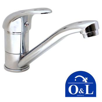 Змішувач для умивальника ялинка на шпильці 15см O&L OL Euro Product (Chr-004)