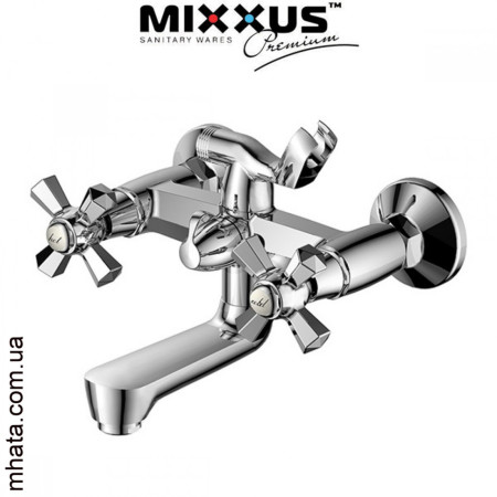 Змішувач для ванни короткий ніс Mixxus Premium Retro Euro (Chr-142)