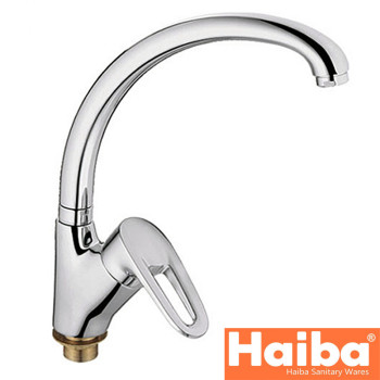 Змішувач для кухні Вухо на гайці HAIBA OPUS Chr-777 (nut)