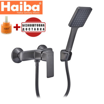 Смеситель для душа HAIBA Kubus Graphite (Chr-003)
