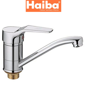 Змішувач для умивальника ялинка на гайці HAIBA ZEON (Chr-555) 15cm