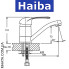 Змішувач для умивальника ялинка на шпильці HAIBA COSMOS (Chr-004) 15cm
