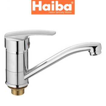 Змішувач для умивальника ялинка на гайці HAIBA AGAT (Chr-555) 15cm