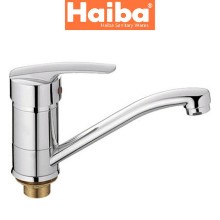 Змішувач для умивальника ялинка на гайці HAIBA AGAT (Chr-555) 15cm