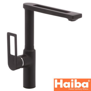 Змішувач для кухні Вухо HAIBA Foster Black (Chr-017)