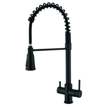 Змішувач для кухні KB-72025-05 з виходом під осмос Колір чорний (вилив – пружина), Чехія