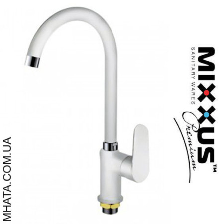 Змішувач для кухні Вухо на гайці Mixxus Colorado White (Chr-014)
