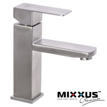 Змішувач для умивальника MIXXUS KUB (Chr-001), Польща (нержавіюча сталь)
