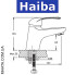 Змішувач для умивальника HAIBA COSMOS (Chr-001)