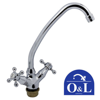 Змішувач для умивальника на гайці O&L Mayfair Euro Product (Chr-271)