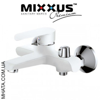 Змішувач для ванни короткий ніс Mixxus Colorado White Euro (Chr-009)