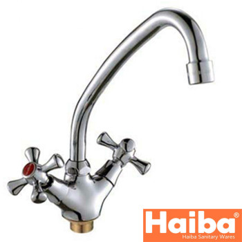 Змішувач для кухні вухо на гайці HAIBA SMES (Chr-271)