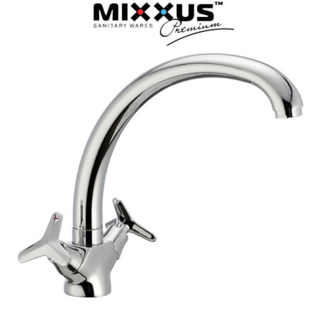 Змішувач для умивальника Mixxus Premium Vesta (Chr-273) на гайці