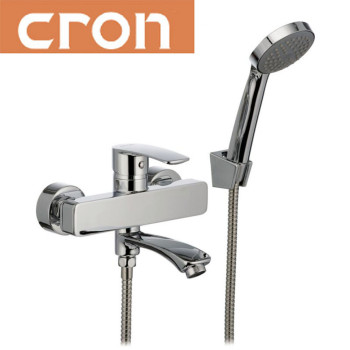 Змішувач для ванни короткий ніс Cron Vega (Chr-009), водяний тракт - латунь