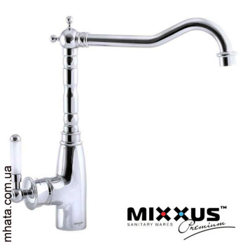 Змішувач для кухні Вухо на гайці MIXXUS Premium Vintage (Chr-011), Польща