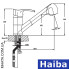 Змішувач для кухні ялинка з лійкою HAIBA FOCUS (Chr-014)