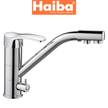 Змішувач для кухні ялинка з додатковим краном HAIBA Focus (Chr-021)