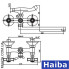 Змішувач для ванни довгий ніс HAIBA Zeus (Chr-143) +
