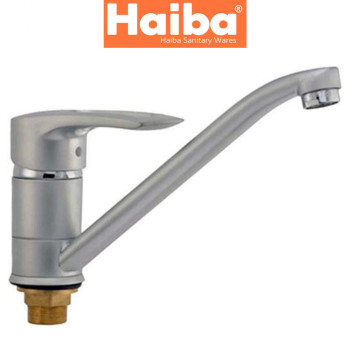 Змішувач для кухні ялинка на гайці HAIBA HANSBERG SATIN (Chr-555) 25см