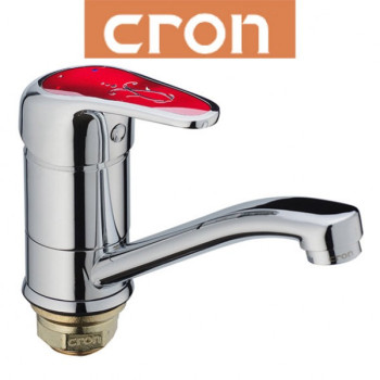 Змішувач для умивальника ялинка на гайці 15см CRON Magic Red (Chr-555)