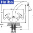 Змішувач для умивальника HAIBA Zeus Chr-272