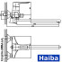 Змішувач для ванни довгий ніс HAIBA HANSBERG SATIN Chr-006 (euro)