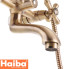 Змішувач для ванни короткий ніс HAIBA DOMINOX BRONZE EURO (Chr-142)