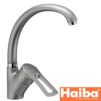 Змішувач для кухні Вухо HAIBA HANSBERG SATIN (Chr-011) HB0201 +