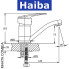 Змішувач для умивальника ялинка на шпильці HAIBA AGAT (Chr-004) 15cm