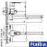 Змішувач для ванни довгий ніс HAIBA XIDE EURO (Chr-006)