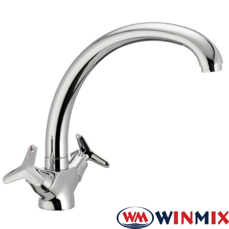 Змішувач для умивальника Winmix Premium Vesta (Chr-273) на гайці