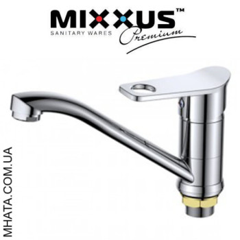 Змішувач для умивальника ялинка на гайці 15 см Mixxus Dallas (Chr-555)