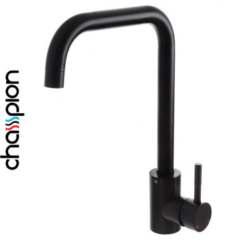 Змішувач для кухні чорний Champion Sus-011G Black, (нержавіюча сталь)