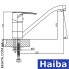 Змішувач для кухні ялинка на шпильці 25см HAIBA XIDE (Chr-004)