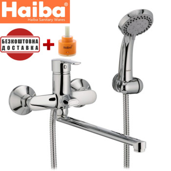Змішувач для ванни довгий ізлив HAIBA MARCO EURO (Chr-006)