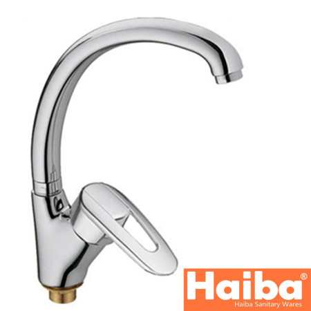 Змішувач для кухні Вухо на гайці HAIBA DISK Chr-777 (nut)