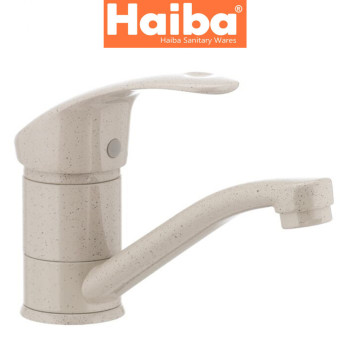 Змішувач для умивальника ялинка на шпильці HAIBA MARS MC-004 15cm (молочний коктейль)