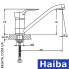 Змішувач для кухні ялинка на гайці HAIBA ZEON (Chr-555) 25см