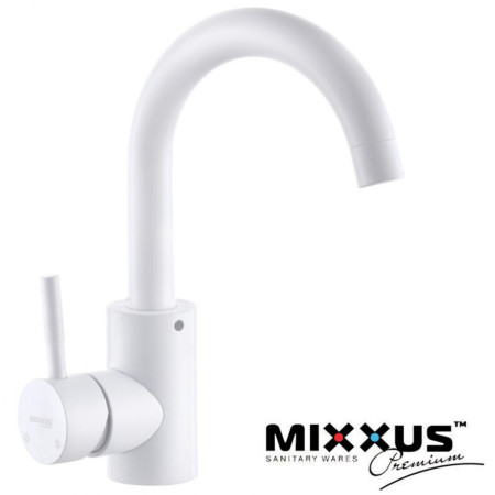 Змішувач для умивальника MIXXUS Sus White 011B (Chr-011B), Польща (нержавіюча сталь)